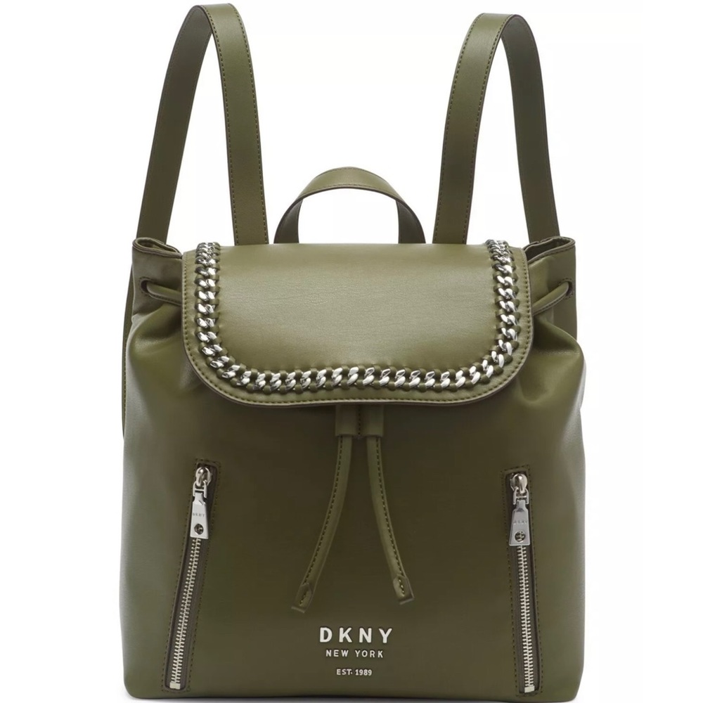 DKNY Alixis Rucksack Backpack- Military Green NWT